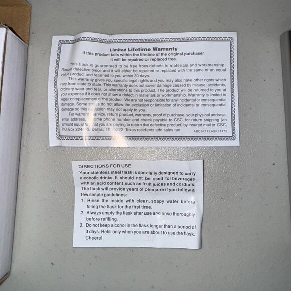 Outlander STARZ Show Promotional Flask Silver Stainless Steel Heughan Sassenach - Picture 6 of 6